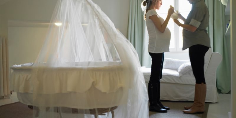 Pregnant women in nursery